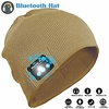 bluetooth hat headset music hat with wireless earphone outdoor indoor bluetooth beanie winter knit slouchy beanie skully cap with stereo speaker (khaki)