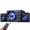 Bluetooth Speakers Built-in Colorful LED 2.1 3 Channel Subwoofer Speaker USB Power Computer MP3 Cellphone Speakers