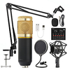 BM 800 Studio Microphone Kits With Filter V8 Sound Card Condenser Microphone Bundle Record Ktv Karaoke Smartphone Microphone