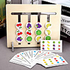 Board Game Logic Puzzle Toy Educational Toy Montessori 4-Color Sorting Games Wooden STEAM Toy family game Parent-Child Interaction Home Entertainment Kid