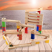 Board Game Marble Track Set 1 pcs Wooden Boys