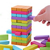 Board Game Stacking Tumbling Tower Jenga Wood Professional Fun Balance Kid