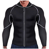 Body Shaper Sweat Waist Trainer Jacket Shapewear Sports Chinlon Nylon Neoprene Yoga Gym Workout Pilates Stretchy Weight Loss Tummy Fat Burner Hot Sweat For Men Women