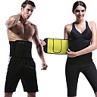 Body Shaper Sweat Waist Trimmer Sauna Belt Neoprene Stretchy No Zipper Weight Loss Slimming Body Sculptor Tummy Fat Burner Exercise Fitness Bodybuilding For Waist Back Abdomen