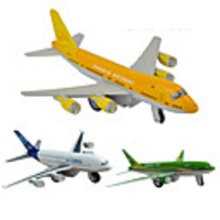 Boeing 747 Air Plane Model Aircraft Toys Cartoon Music Light Pull Back Vehicles Plastic Alloy Kid