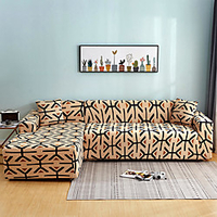 Bohemian Print Dustproof All-powerful Slipcovers Stretch L Shape Sofa Cover Super Soft Fabric Couch Cover Sofa Furniture Protector with One Free Boster Case miniinthebox