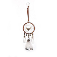 Boho Dream Catcher Handmade Gift Wall Hanging Decor Art Ornament Car Rearview Pendant Deer Feather 727cm For Kids Bedroom Wedding Festival miniinthebox