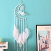 Boho Dream Catcher Handmade Gift Wall Hanging Decor Art Ornament Craft Moon Bead Feather Woven Macrame For Kids Bedroom Wedding Festival 2075cm miniinthebox