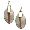 boho oval silver ethnic hammered earring for women collection