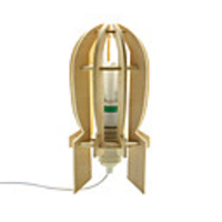 Bomb Shaped DIY Wooden Lamp (US/Chinese Mainland Plug)