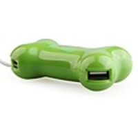 Bone Style USB2.0 4-Port Hub - Green (60CM-Cable)