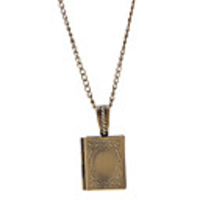 Book Shape Picture Box Necklace