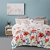 Botanical Floral Print 3-Piece Duvet Cover Set Hotel Bedding Sets Comforter Cover with Soft Lightweight Microfiber(Include 1 Duvet Cover and 1or 2 Pillowcases)