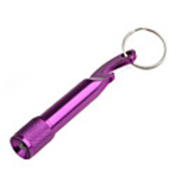 Bottle Opener Tail Flashlight Keychain Purple