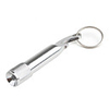 Bottle Opener Tail Flashlight Keychain Silver