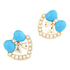 Bowknot Acrylic Zircon Earrings