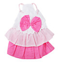 Bowtie Style Dress for Dogs (XS-XL,  Pink)