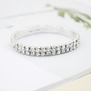 Bracelet Bangles Classic Birthday Simple Luxury Classic Fashion Rhinestone Bracelet Jewelry Silver For Gift Formal Birthday Festival