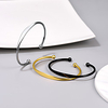 Bracelet Bangles Cuff Bracelet Bracelet Single Strand Houses Fashion Personalized Stylish Simple Titanium Steel Bracelet Jewelry Black / Gold / Silver For Gift Date Birthday Festival miniinthebox