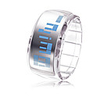 Bracelet Design Future Blue LED Wrist Watch - Transparent White