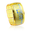 Bracelet Design Future Blue LED Wrist Watch - Yellow