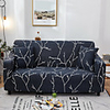 Branch Print 1-Piece Sofa Cover Couch Cover Furniture Protector Soft Stretch Slipcover Spandex Jacquard Fabric Super Fit for 1~4 Cushion Couch and L Shape Sofa, Easy to Install(1 Free Cushion Cover)
