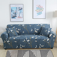 Branch Print 1-Piece Sofa Cover Couch Cover Furniture Protector Soft Stretch Slipcover Spandex Jacquard Fabric Super Fit for 1~4 Cushion Couch and L Shape Sofa, Easy to Install(1 Free Cushion Cover