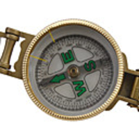 Brass Classic Pocket Watch Style Camping Compass