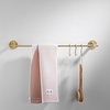 Brass Towel Bar Solid Copper Rod with 5 - hook Solid Brass Hook Towel Bar Wall Mounted