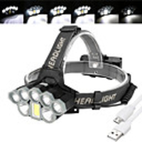 BRELONG Headlamps Headlight Waterproof 1000 lm LED 8 Emitters 6 Mode with Batteries and USB Cable Waterproof Easy Carrying Creepy Camping / Hiking Hunting Fishing Cold White Light Source Color
