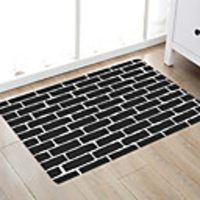 Brick Wall Cut Modern Bath Mats Nonwoven / Memory Foam Novelty Bathroom