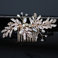Bridal Beaded Sequin Alloy Headdress with Imitation Pearl / Crystals / Rhinestones 1 PC Wedding / Party / Evening Headpiece miniinthebox