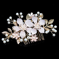 Bridal Beaded Sequin Alloy Headdress with Rhinestone / Imitation Pearl 1 PC Wedding / Party / Evening Headpiece miniinthebox