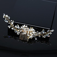 Bridal Beaded Sequin Alloy Headdress with Rhinestone / Imitation Pearl 1 PC Wedding / Party / Evening Headpiece miniinthebox