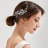 Bridal Beaded Sequin Alloy Headdress with Rhinestone / Imitation Pearl 1 PC Wedding / Party / Evening Headpiece miniinthebox