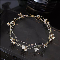 Bridal Beaded Sequin Crystal / Alloy Headdress with Crystal / Imitation Pearl 1 PC Wedding / Party / Evening Headpiece miniinthebox