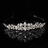 Bridal Crown Silver Tiara Queen Flower Leaf Butterfly Crystal/Diamond Hairclips Headpiece Wedding/Party