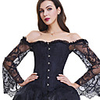 Bride Flapper Girl Retro Vintage Overbust Corset Vacation Dress Overbust Corset Women