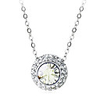 Brief Circle Crystal And Zircon Necklace