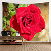 Bright Roses Digital Printed Tapestry Decor Wall Art Tablecloths Bedspread Picnic Blanket Beach Throw Tapestries Colorful Bedroom Hall Dorm Living Room Hanging
