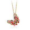Brightly Colored Crystal Austrian Diamond Butterfly Pendant Necklace