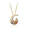 Brightly Colored Crystal Lucky Bird Pendant Necklace