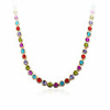 Brightly Colored Zircon Pendant Necklace