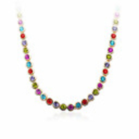Brightly Colored Zircon Pendant Necklace
