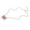 British National Flag Zircon Necklace