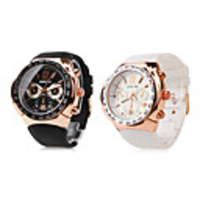 Bronze Case White Band Classical Watch For Men
