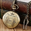 bronze engraved pocket watch to son i love you gifts from a mom dad birthday gift fob watches chains litbwat