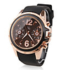 Bronze Silicone Band Wrist Watch For Men