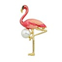 Brooches Flamingo Ladies Basic Fashion Brooch Jewelry Red Green Blue For Daily Date