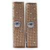 Brown Seat Belt PAD with Crown and Crystal Decoration